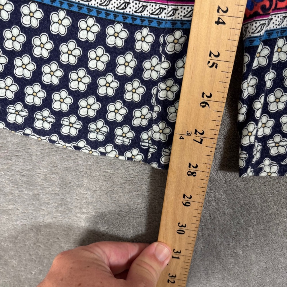 Anthropologie Zadie Sleep Pants Floral Wide Leg Navy Pink High Rise Stretch S - Picture 14 of 16